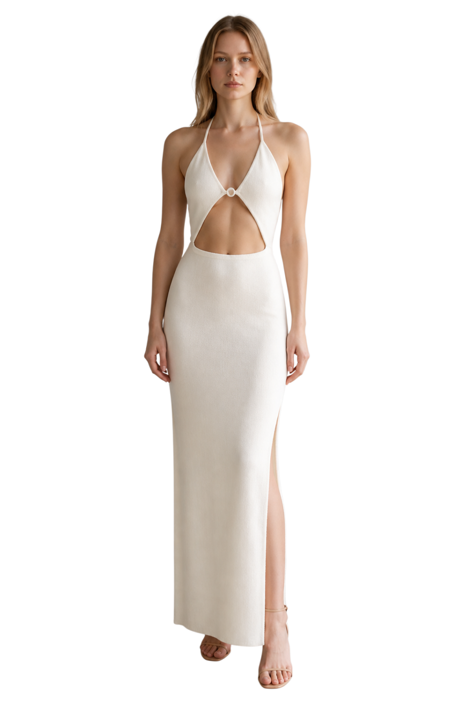 Women’s Slim‑Fit Sexy Knitted Blouse Dress – Elegant One‑Piece Hollow‑Out Style