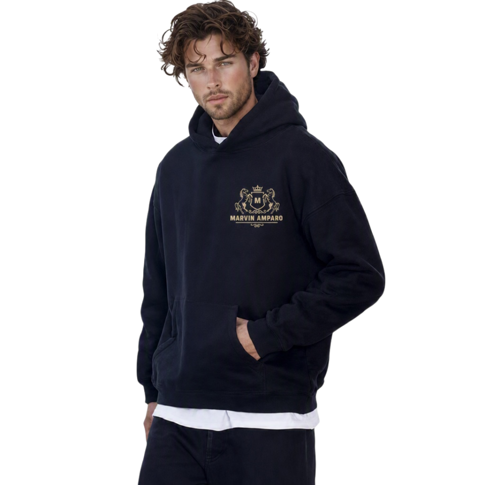 Navy Blue Trendy Oversized Hoodies Outfits for Man and Woman | Gentle Skin Feel, Aesthetic Drop Shoulder